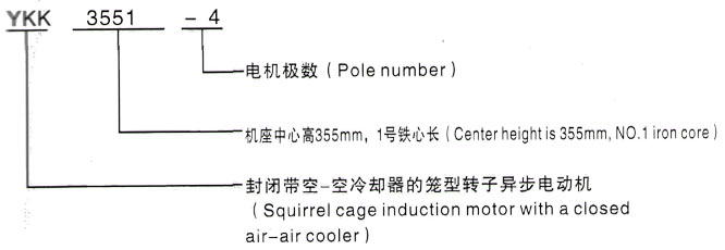 YKK系列(H355-1000)高压YKS4505-6三相异步电机西安泰富西玛电机型号说明